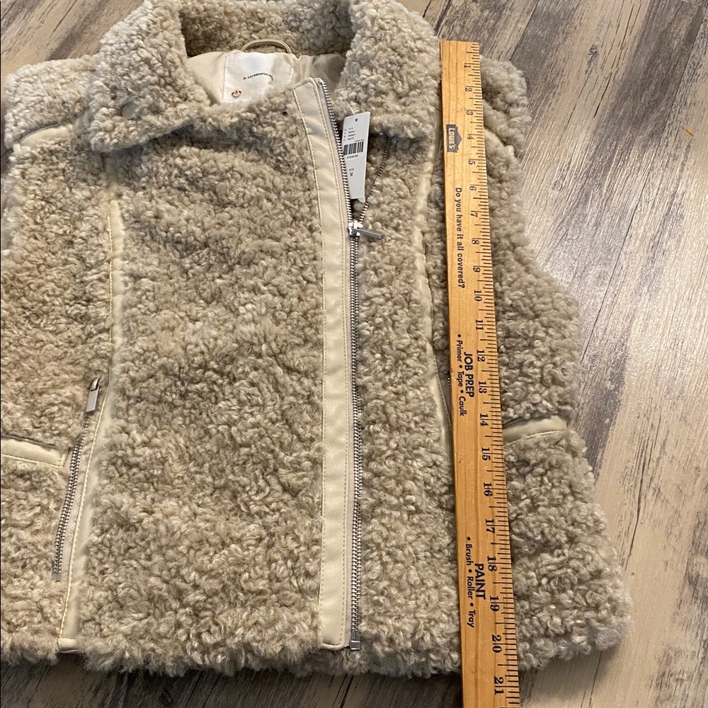 ANTHROPOLOGIE Sherpa Teddy Vest Women's Size SMALL - Picture 7 of 14